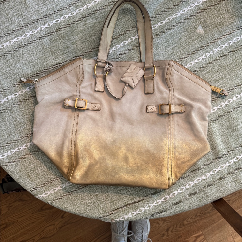 Yves Saint Laurent Downtown Gold ombré Tote Bag